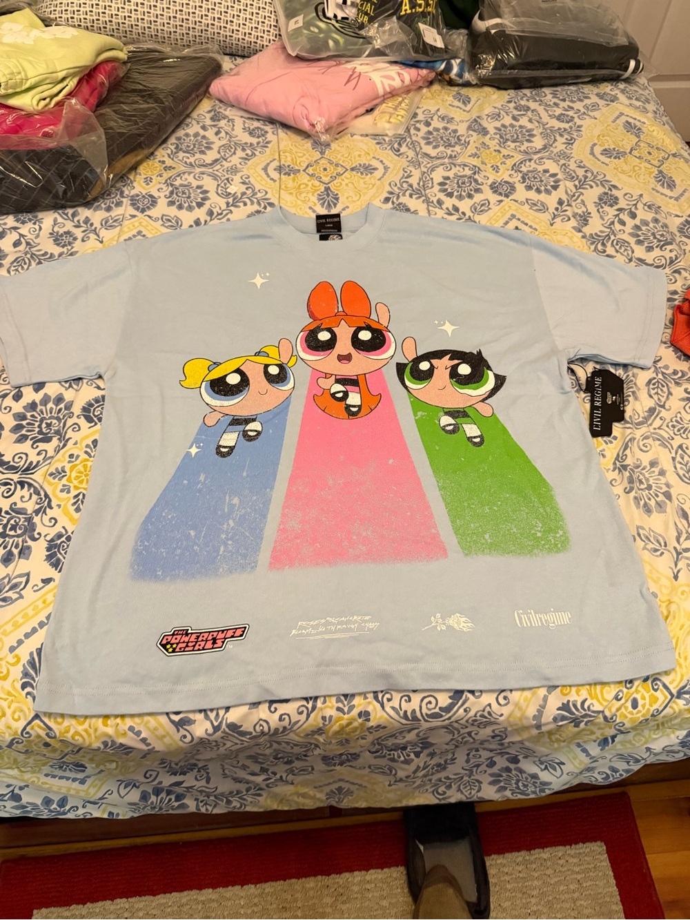 Civil Regime Girls Powerpuff Graphic Tee - Light Blue